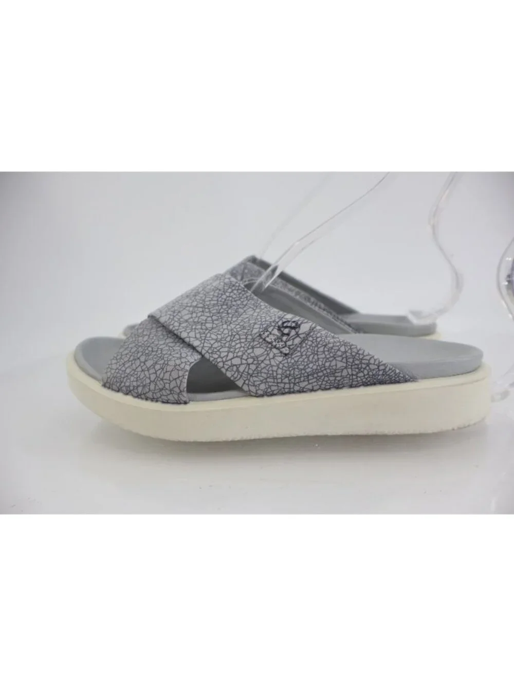 ECCO Women's Size 5 Flowt LX Slide Flat Sandal Women Concrete Gray Comfortable